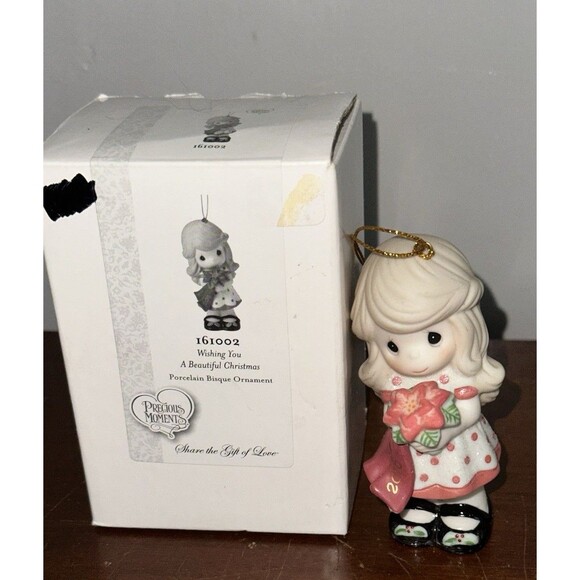 Precious Moments Wishing You A Beautiful Christmas 161002 Ornament 2015 - Picture 1 of 6